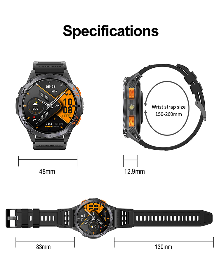 K67A Smart Watch, K67A Smartwatches, K67A Watch with Flashlight, K67A Watch with Light, K67A Waterproof Watch, GPS Smart Watch, Smartwatch with Light, Smart Watch with Light, Watch with LED Light, AMOLED Smart Watch, Smart Watch with LED Flashlight